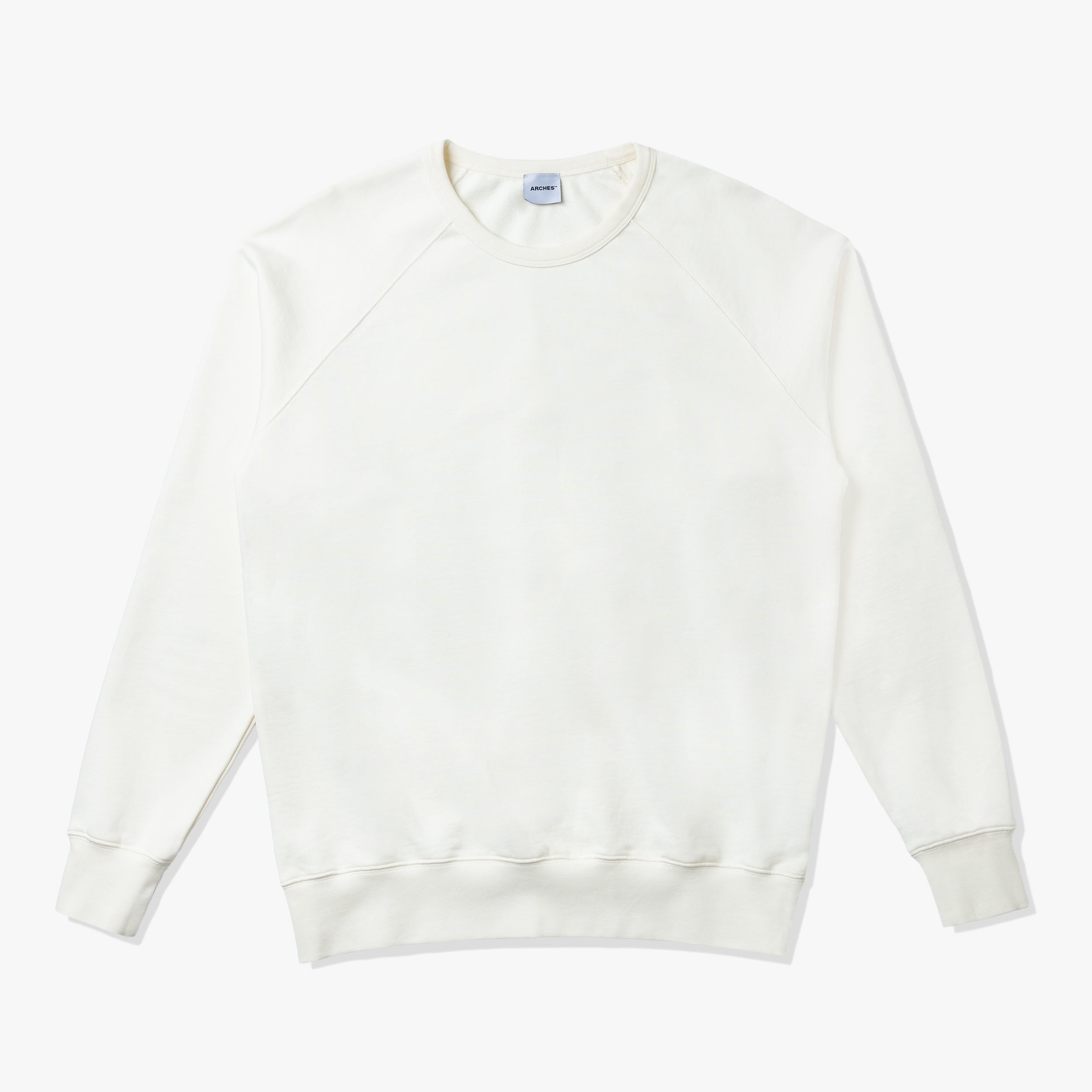 Terry Raglan Crewneck by ArchesGlobal.co, heavyweight luxury blank made in Portugal.